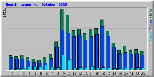 Hourly usage for October 2025
