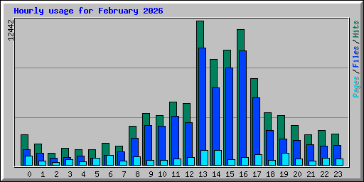 Hourly usage for February 2026