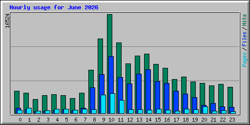 Hourly usage for June 2026